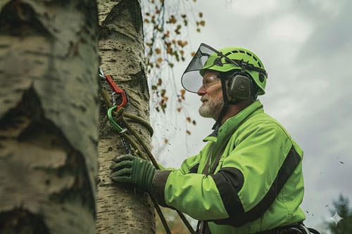 L’expert forestier conseille le propriétaire sur l’évolution et la santé des essences.